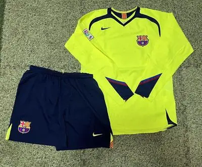 Xavi Barcelona Nike Soccer Long Sleeve Jersey Shirt 06/07 Size L Original Set • $213.11