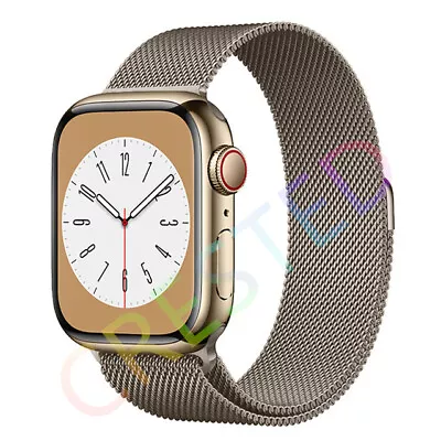 Metal Watch Band For Apple Watch Series 9 8 7 6 5 4 SE 49mm Magnetic Steel Strap • $9.88