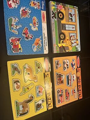 Melissa And Doug Sound Puzzles Lot • $25