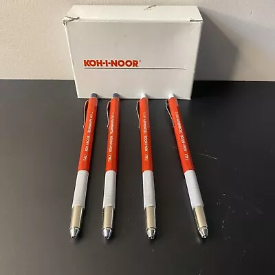 Lot Of 4 Vintage KOH-I-NOOR  RED Technigraph 5611/c Mechanical Lead Pencil • $29.99