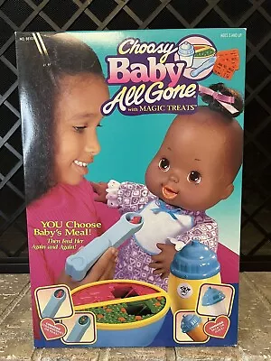 Vintage NIB 1995 Kenner Hasbro Choosy Baby All Gone Afican American Doll NOS • $596.19
