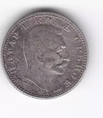 1915 Serbia 50 Para SILVER Coin - Higher Grade WWI Coin! • $2.99