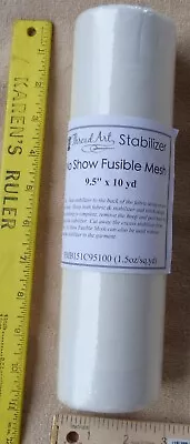 Thread Art No Show Fusible Mesh 9.5 X10 Yd Roll - MACHINE EMBROIDERY STABILIZER • $19.95