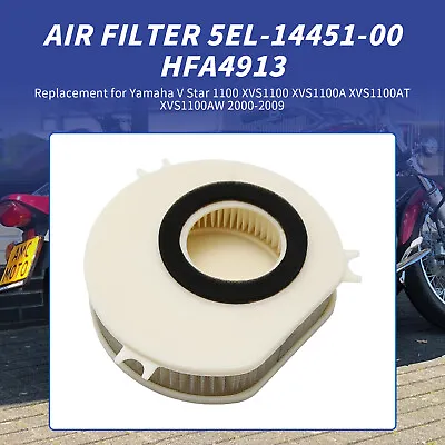 Air Filter Element 5EL-14451-00 HFA4913 Fit For Yamaha V-Star 1100 XVS1100 • $12.58