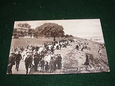 Postcard Cowes Isle Of Wight Green & Beach Animated Street Vendor By M Jones Rp • £2.25