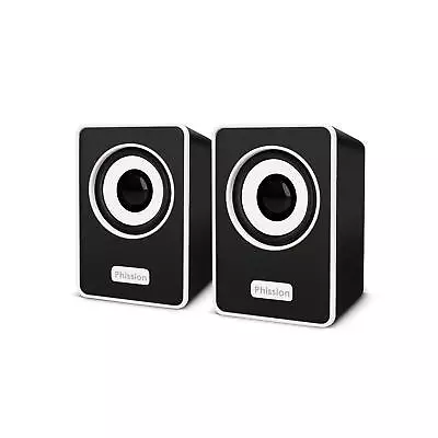 Computer Speakers Phission Mini Speaker With Stereo Sound 6W USB Powered 3.5 • $15.37