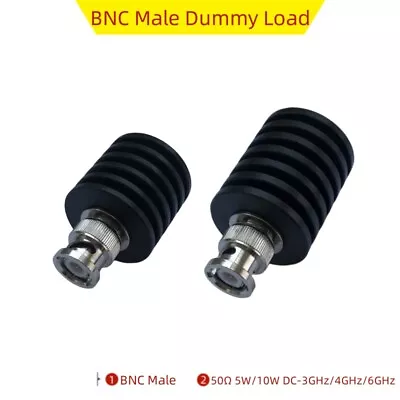 RF Coaxial Termination Dummy Load Resistor BNC Male 50Ω 5W/10W DC-3GHz/4GHz/6GHz • $13.35