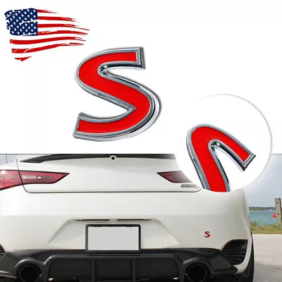 1PC 3D Metal S Letter Emblem Car Badge Decal For Infiniti Q50 Q60 Q70 QX30 • $8.49