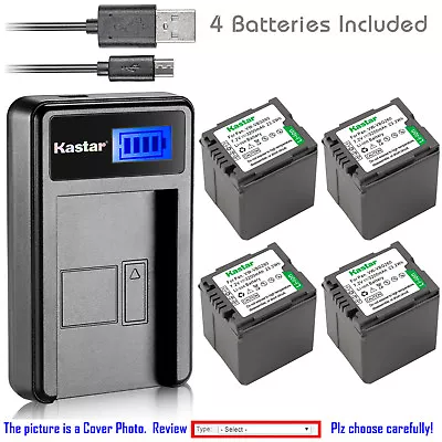 Kastar Battery LCD Charger For Panasonic VW-VBG260 HDC-SD1-S  HDC-SD20 HDC-SD200 • $8.59