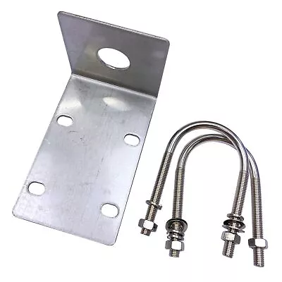 Stainless Steel Antenna Mount Bracket With U  Bolts For Ham UHF VHF CB Cellular • $8.54