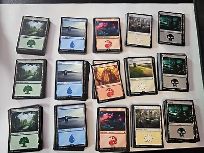 MTG Assorted Basic Lands Bulk Lot X 100 - Includes 20 Of Each Basic • $4.50