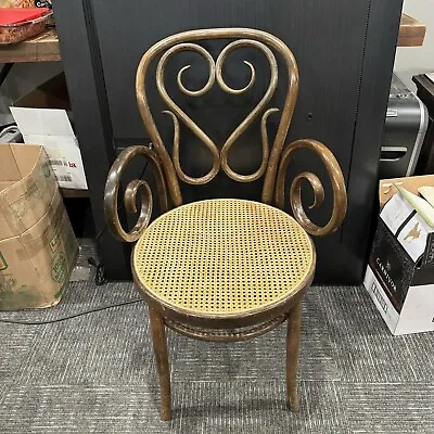 VINTAGE Bentwood Chair By Salvatore Leone Italy Thonet Style Cane Webbing Rattan • $180