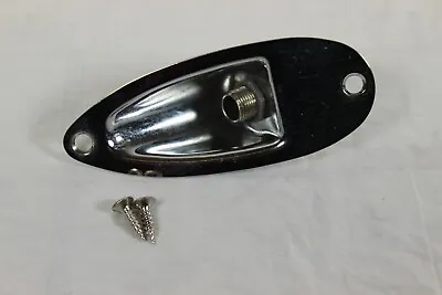 FENDER STARCASTER GUITAR JACK W/ JACK PLATE STRAT REPLACEMENT PART • $13.99