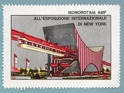 ES0365 Poster Stamp: USA - Monorail AMF At New York Int.Exhibition • $6.50