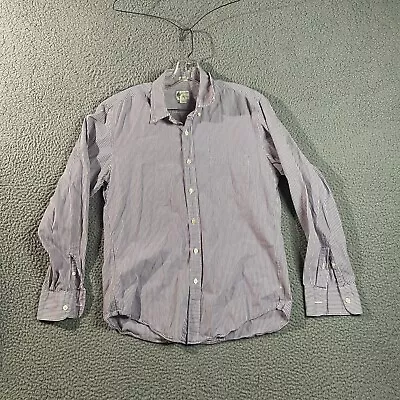 J. Crew Tailored Long Sleeve Dress Shirt Purple Striped White Tailored Medium • $2.67