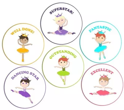 £3.99 • Buy X144 Ballet Dancer Girls Well Done Dancing Reward Stickers Labels Kids
