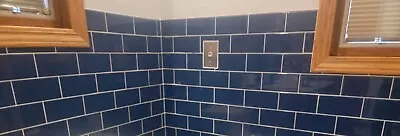 10 Pcs *Thunder Blue* 3  X 6  American Olean Subway Ceramic Tiles  • $14