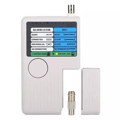 Professional   Network Cable Tester Meter /RJ11/USB/BNC LAN Cable . • £13.20