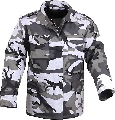 Gray Camo Military M-65 Jacket Field Coat Army M65 City Metro Urban Camouflage • $110.99