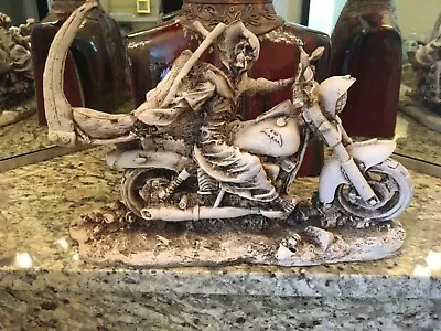 Fantastic Harley Davidson Motorcycle Skeleton Statue! One Of A Kind • $29