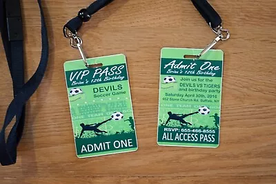 Soccer Invitation Soccer Party Soccer Game Party Soccer Backstage Pass VIP • $4.49