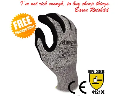 £33 • Buy 24 PAIRS Work Gloves Nylon & Spandex Black Sandy Nitrile Coating Oil Resistance 