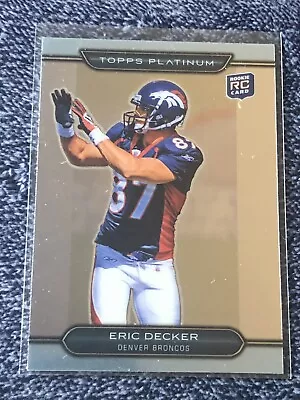 ERIC DECKER 2010 Topps Platinum Rookie RC #151 BRONCOS  • $1.70