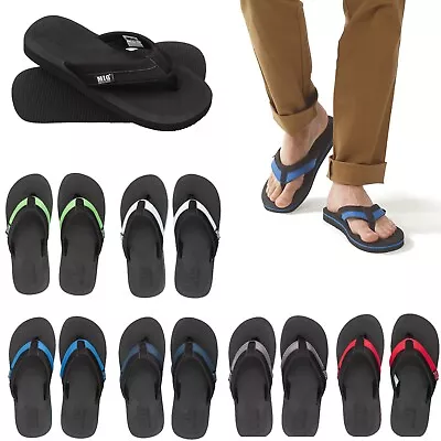 Mens Classic Flat Slip On Flip Flops By MIG Size 4-13 UK - BEACH POOL SLIDERS • £12.99