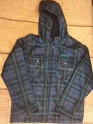Pacific Trail Kids Boy's Royal Blue Plaid Insulated Hooded Jacket Sz Med  • $14.80