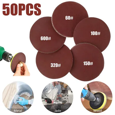 £7.59 • Buy 50x 150mm 6inch Sanding Discs Sandpaper 60-600 Grit Mixed Orbital Sander Pads UK
