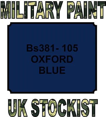 Bs381-105 Oxford Blue Military Paint Metal Steel Heat Resistant Engine  Vehicle • £14.99