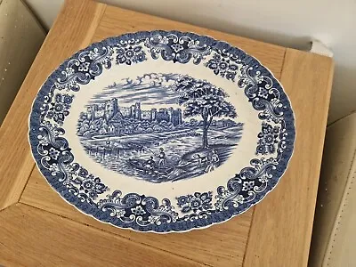 Olde Country Castles British Anchor Oval Plate Blue And White Ironstone 30cm  • £15