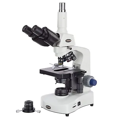 AmScope 40X-1600X LED Trinocular Bright/Darkfield Compound Microscope • $479.99
