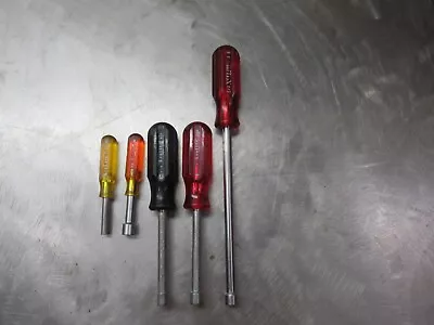 Vintage Excelite Made In Usa Nut Drivers Sae 5/32 9/32 3/16 1/4 • $17