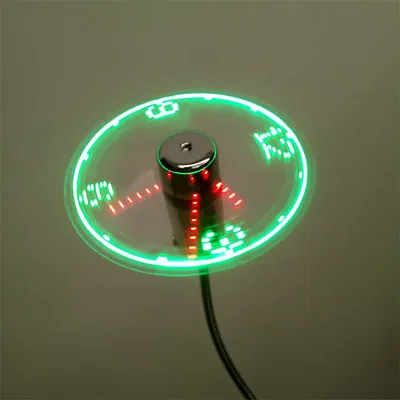 $10.75 • Buy USB Mini Flexible Time LED Clock Fan With LED Light Gadgets Cool Fan  R^_j