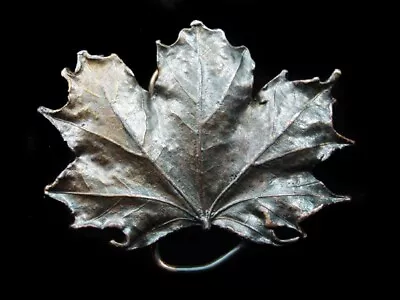 Rj13164 Vintage 1974 Cut-out **leaf** Nature Art Bergamot Belt Buckle • $45