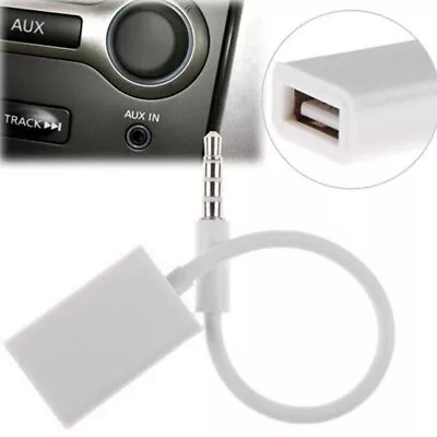 3.5mm Male AUX Audio Plug Jack To USB 2.0 Female Converter Cable Cord Car MP3 • $5.13