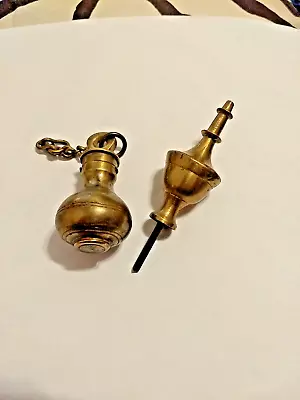 Antique Bronze Clock Weight 92g Plus A Clock Finial • $15