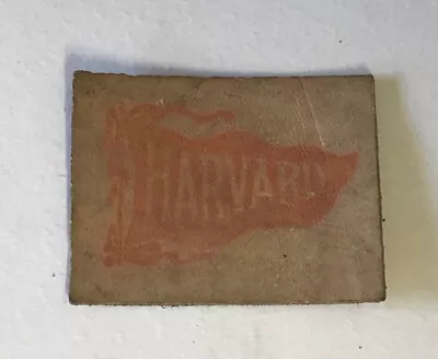 HARVARD UNIVERSITY Antique 1910's Prize Premium Leather Patch Pennant CRIMSON • $22.88