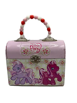 Hasbro My Little Pony Mini Lunch Box Collectors Tin 2006 Beaded Handle • $14.99