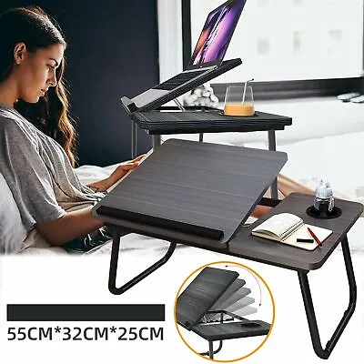 $29.89 • Buy Adjustable Laptop Stand Desk Lap Bed Table Tray Sofa Computer Portable Foldable