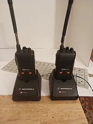 2 Motorola Radius SP50 VHF 10 Channel Radios & Chargers All In Working Condition • $99.99