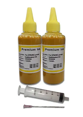 £12.99 • Buy Yellow 200ml Sublim Sharp Dye Sub Sublimation Ink Refill Kit Fits Epson Printers