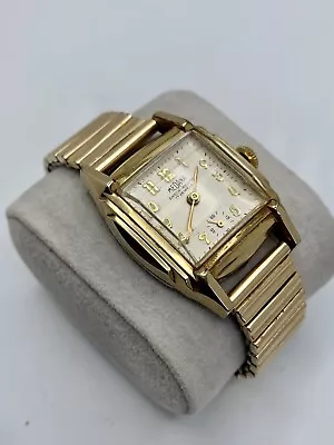 Vintage 1940’s  Rolled Gold Art Deco Swiss Made Medana Men’s Watch • $75