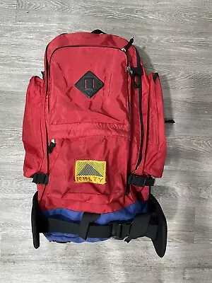 VTG 80s Kelty Red Wing Hiking Internal Frame Padded Backpack Red And Black • $59.99