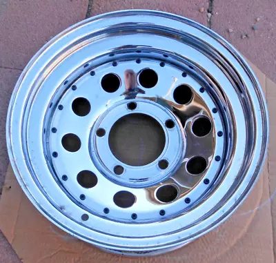 VINTAGE MANGELS 15  X 7  CHROME 10 SLOT MODULAR STEEL WHEEL. 5 LUG X 5.5 In. • $149.99