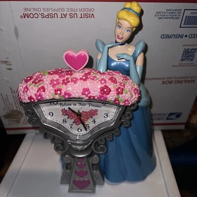 Vintage Disney’s Cinderella Believe In Your Dreams Coin Bank/Clock • $12.99