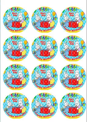 Max & Ruby Personalized Edible Print Premium Cake Topper Frosting Sheets 5 Sizes • $18.50