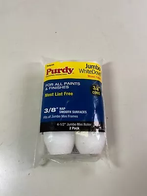 Purdy Jumbo White Dove 4-1/2  Jumbo Mini Roller Cover 3/8  Nap (2 Pack) • $9.99