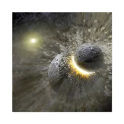 £18.98 • Buy Space NASA Massive Planet Smash Vega Illustration Large Wall Art Print Square 24